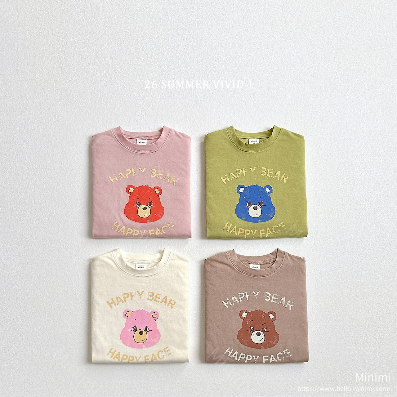VIVID-I Happy Bear T-Shirt - 韓國童裝代購主圖