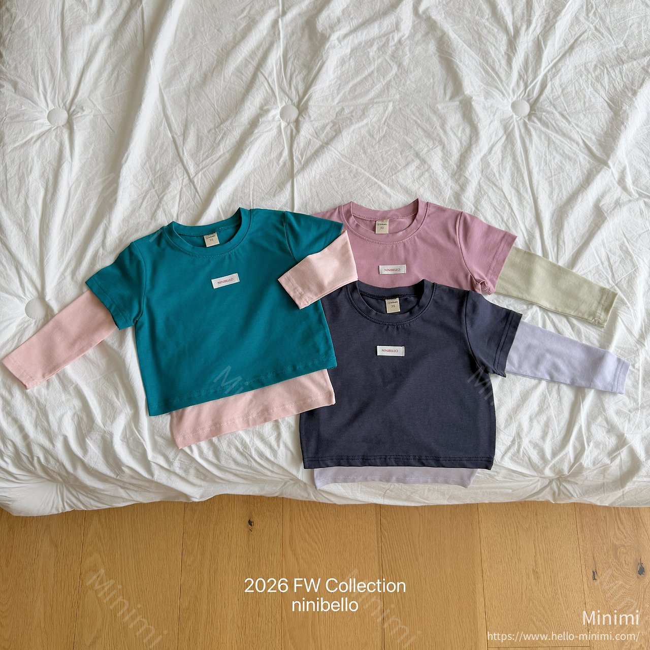 ninibello Layered T-shirt Set 韓國童裝現貨