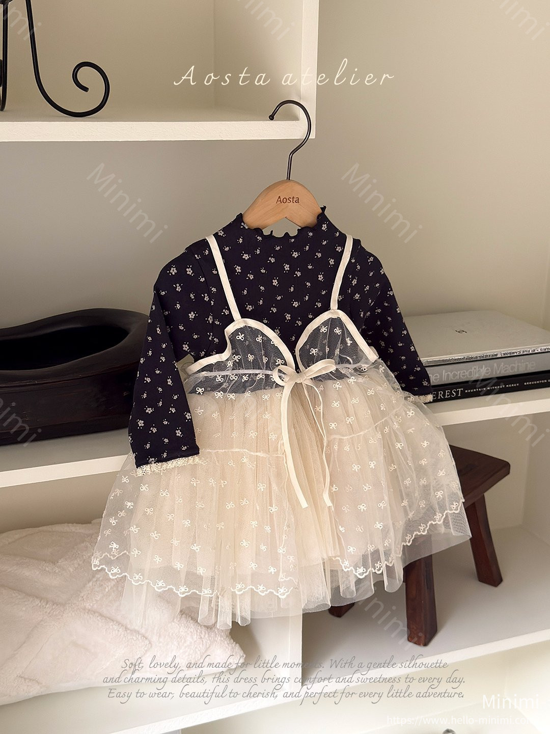 Aosta atelier Lace Ribbon Open Dress 細節圖 4
