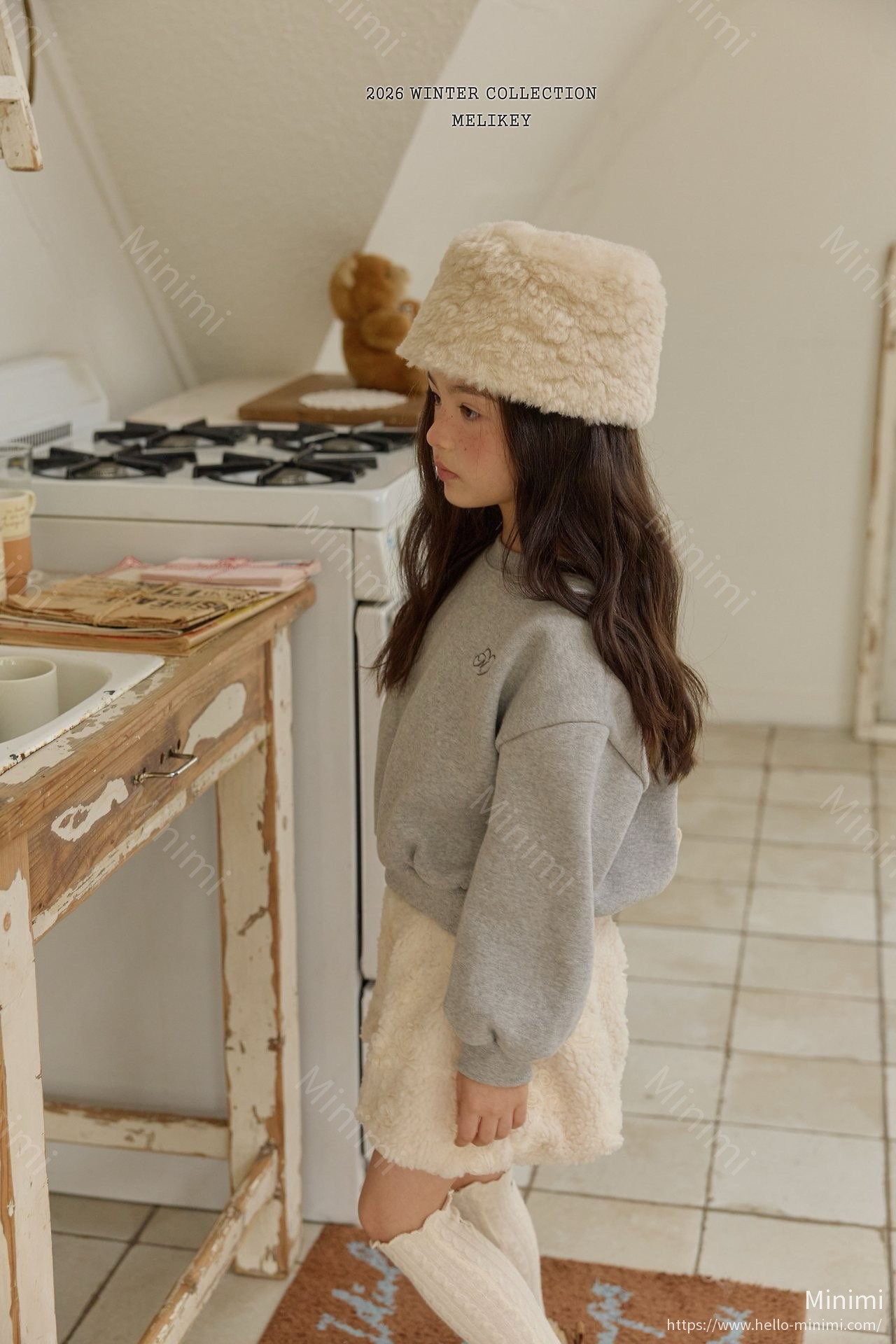 Melikey Bear Fur Hat 韓國童裝現貨