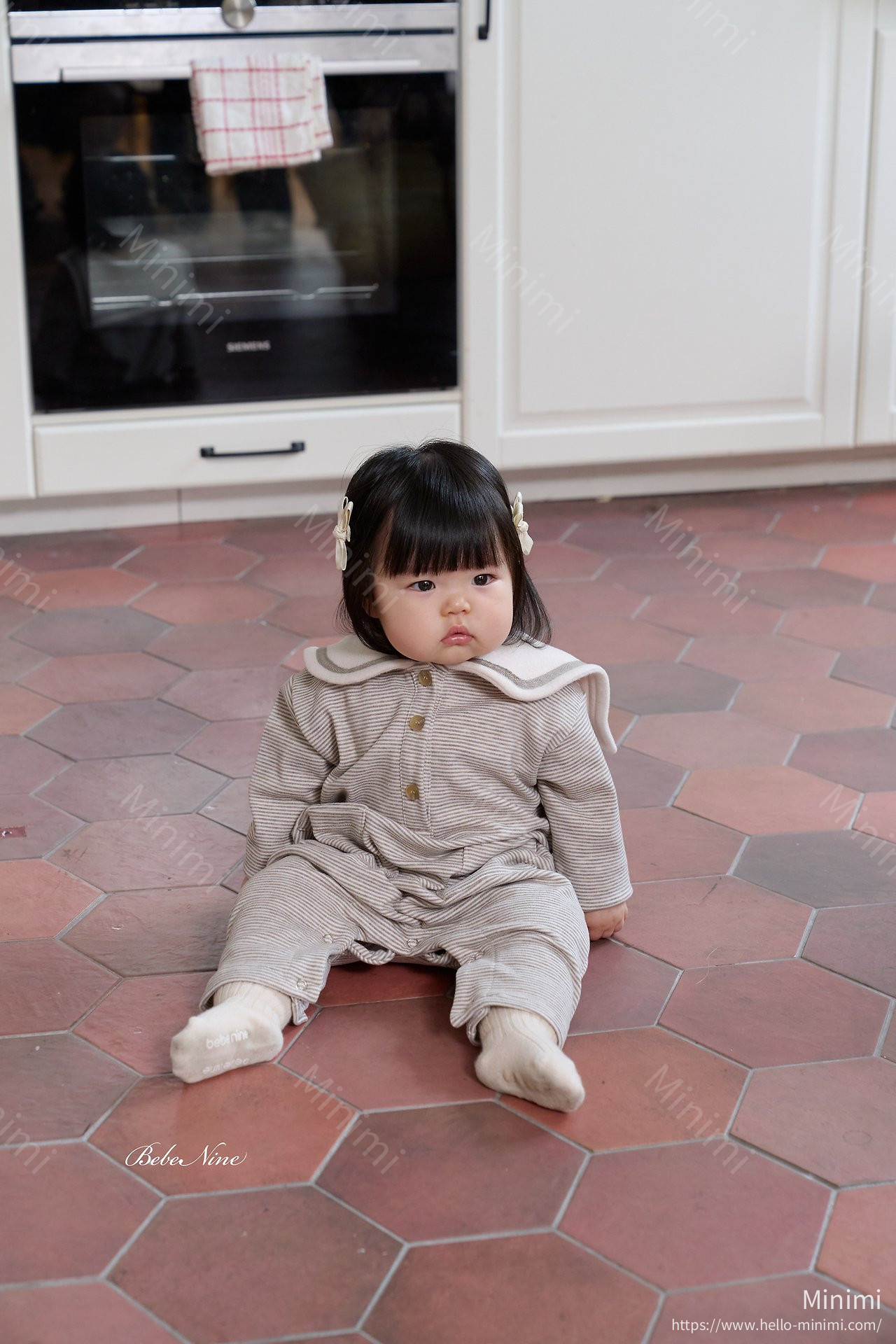 bebe nine Striped Sailor Romper 細節圖 4