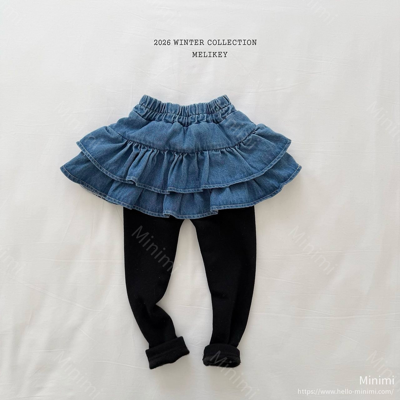 Melikey Denim Tiered Skirt 細節圖 20