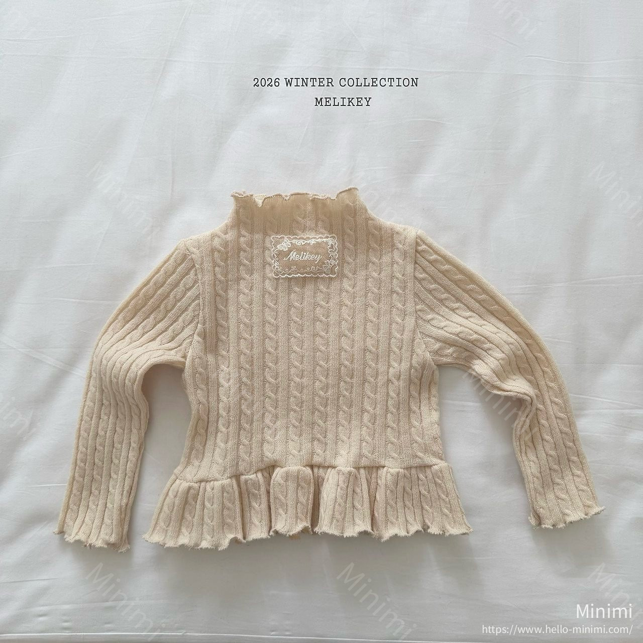 Melikey Cable Knit Frill Tee 細節圖 25