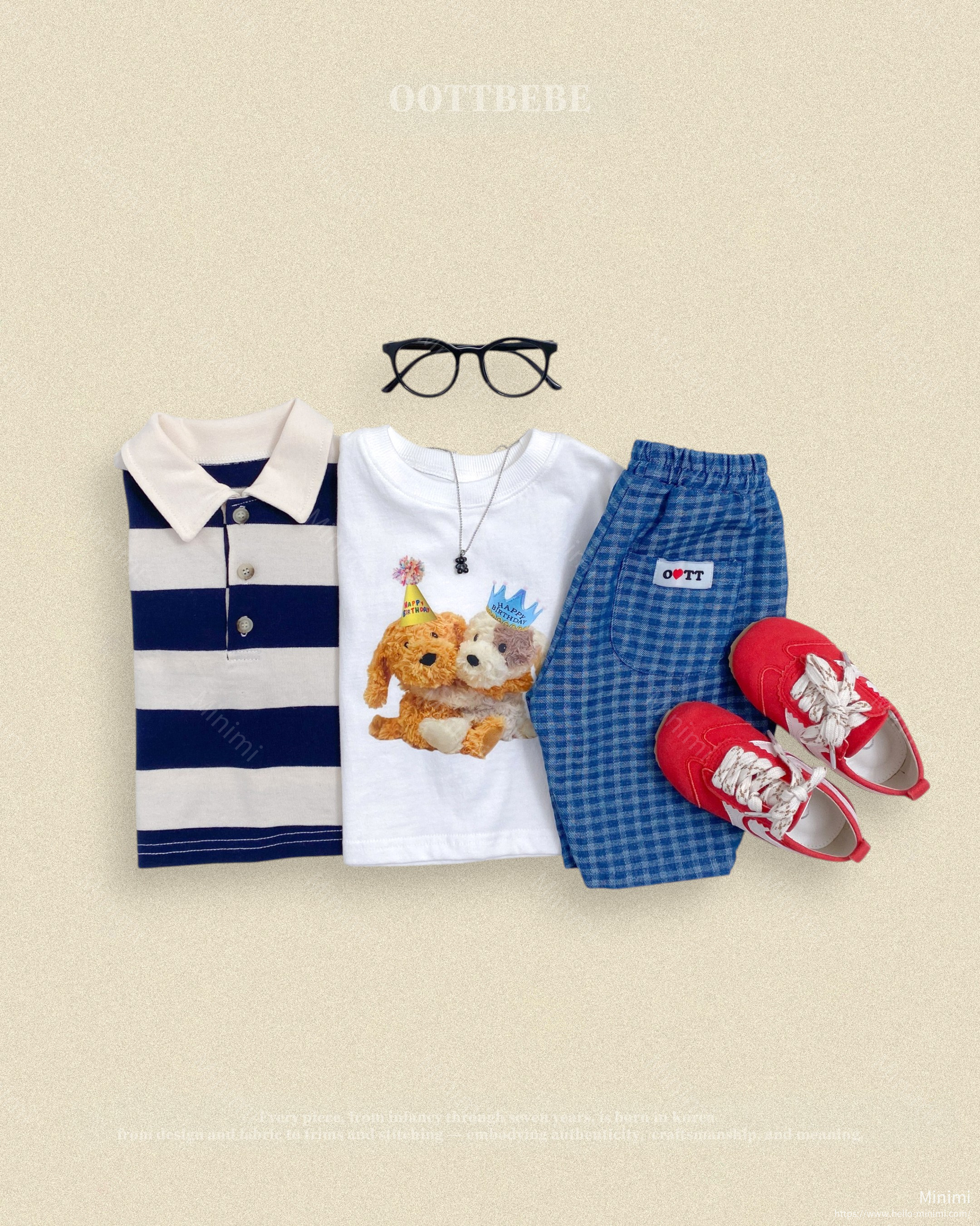 oott bebe Puppy Series T-shirt (Kids) 細節圖 2