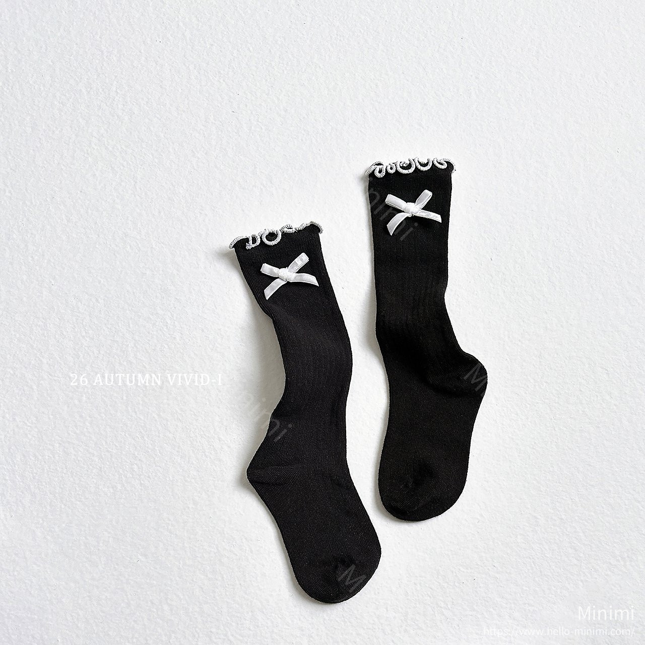 VIVID-I Ribbon Ruffle Knee Socks 細節圖 2