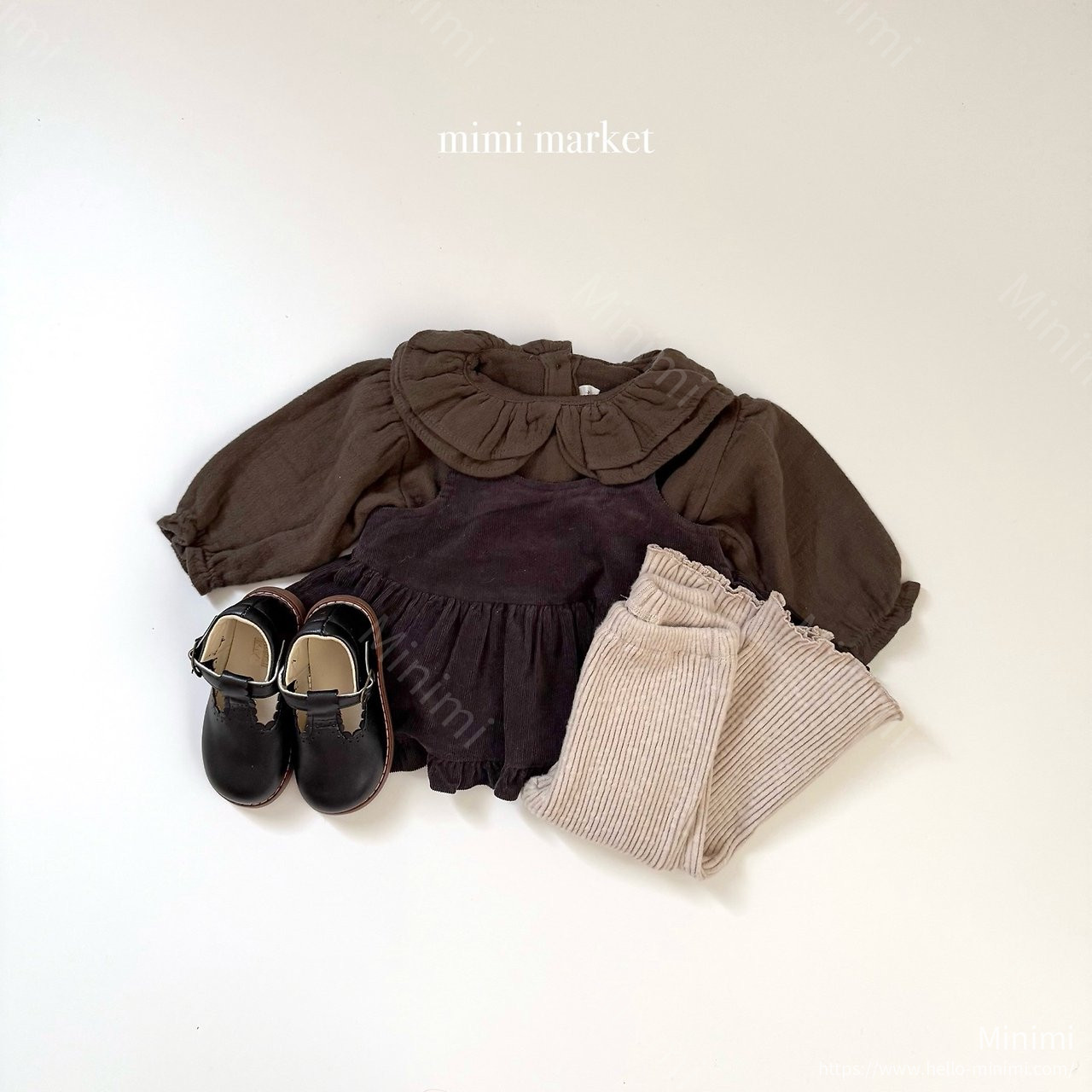 mimi-market Twill Collar Blouse 細節圖 1