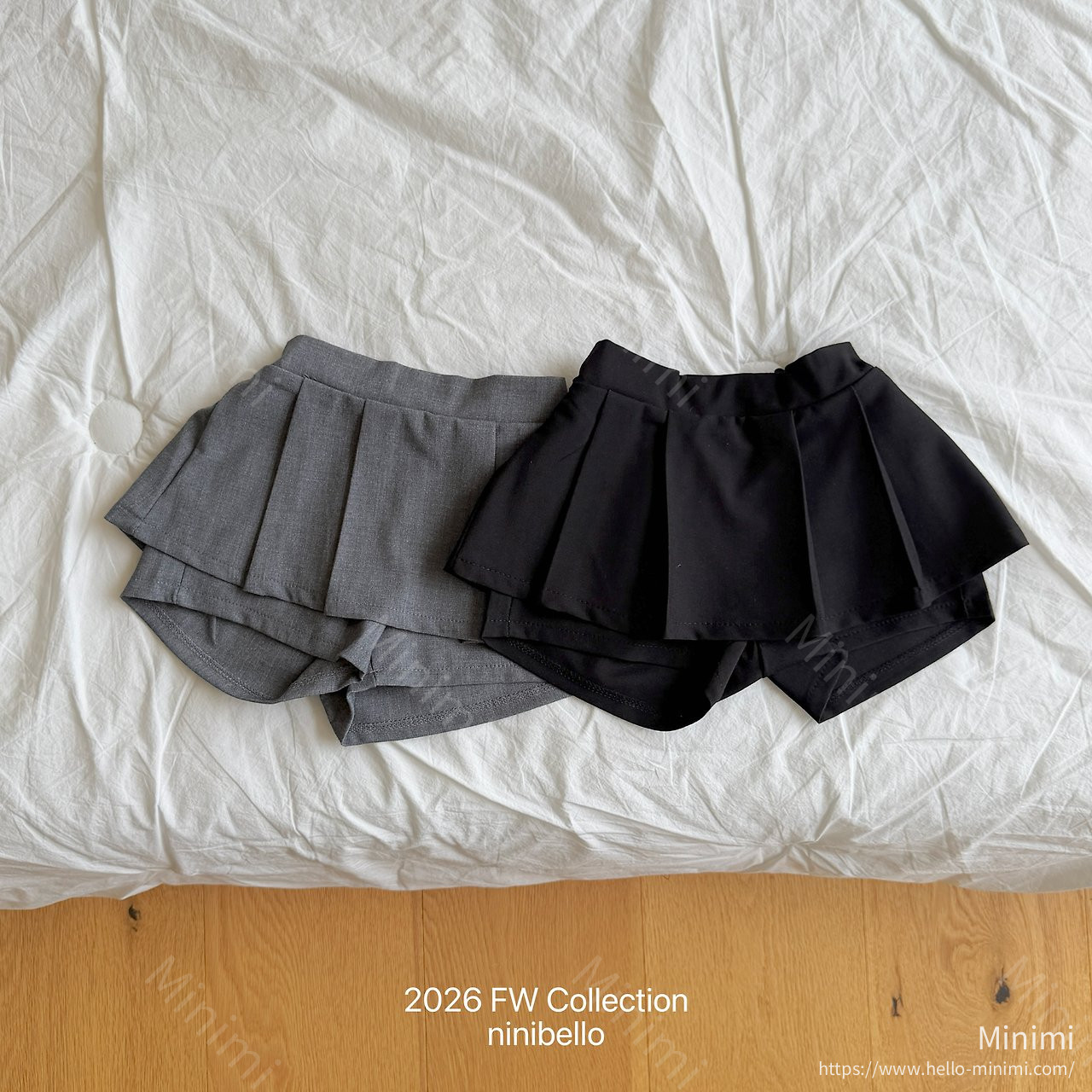 ninibello Rosé Pleated Skirt 韓國童裝現貨