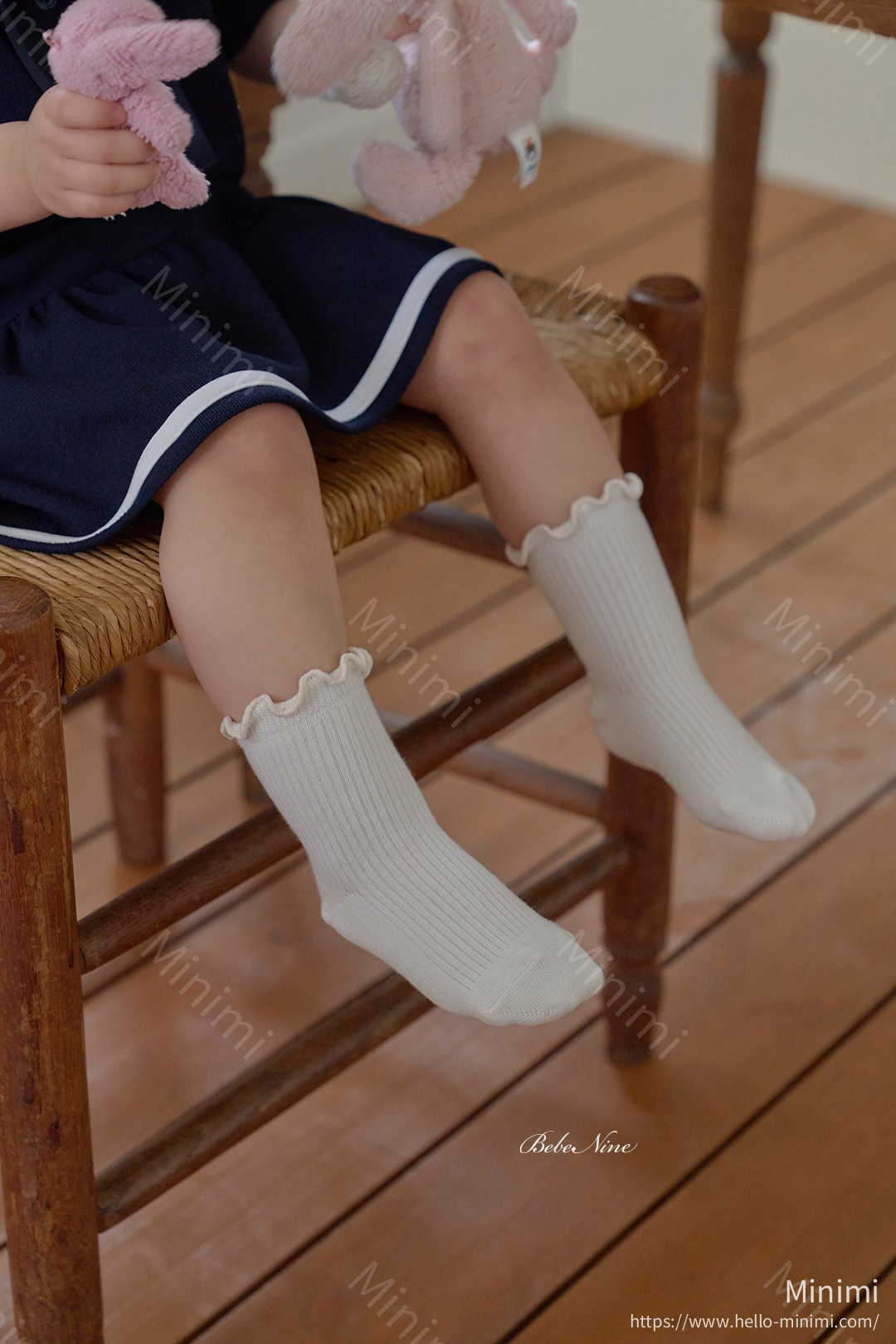 bebe nine Nine Frill Knee Socks 細節圖 5