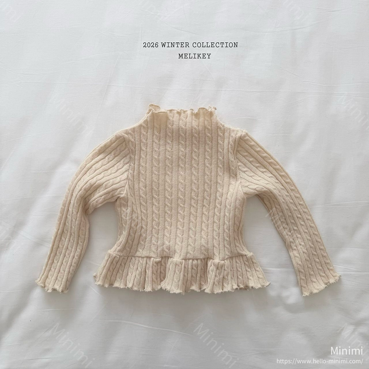 Melikey Cable Knit Frill Tee 細節圖 24