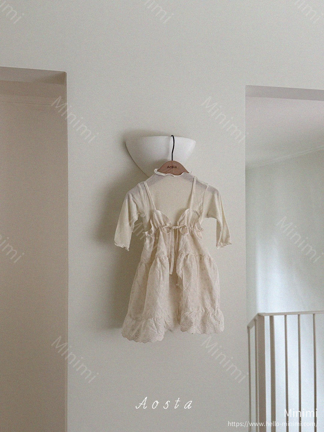 Aosta atelier Lace Cotton Open Dress 細節圖 3