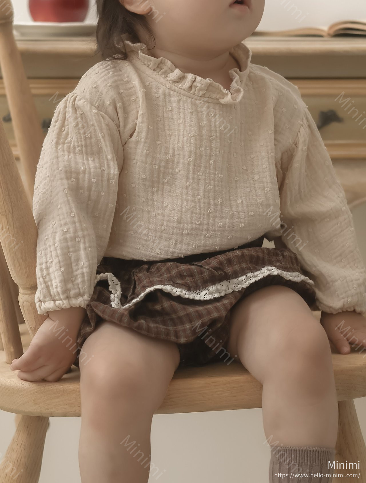 mimi-market Neck Frill Blouse 細節圖 9