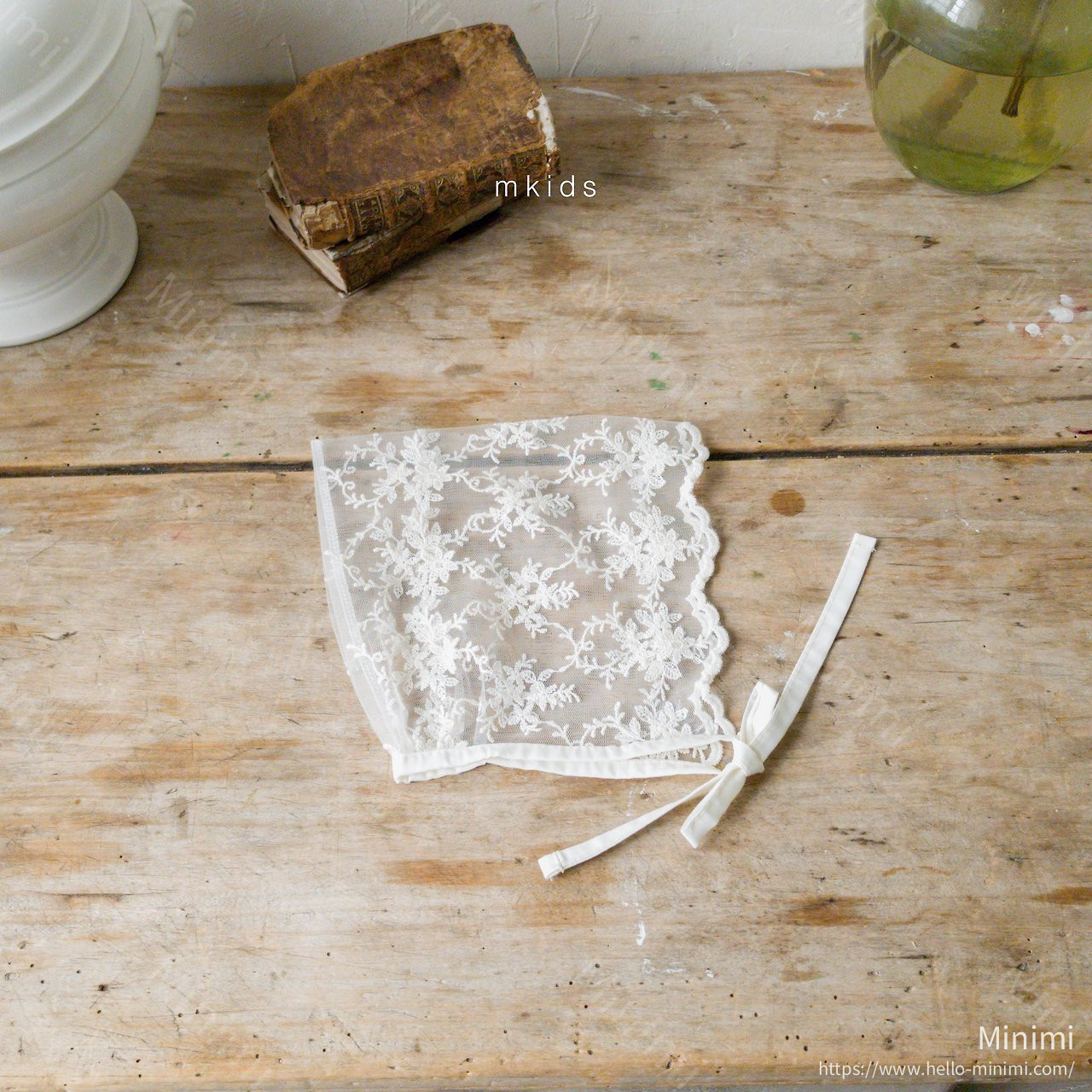 mkids Chocolat Lace Bonnet 細節圖 4