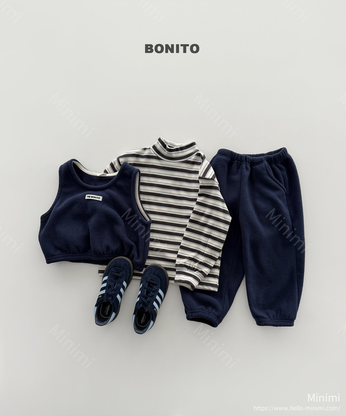 BONITO Retro Loose Stripe Turtleneck 細節圖 3