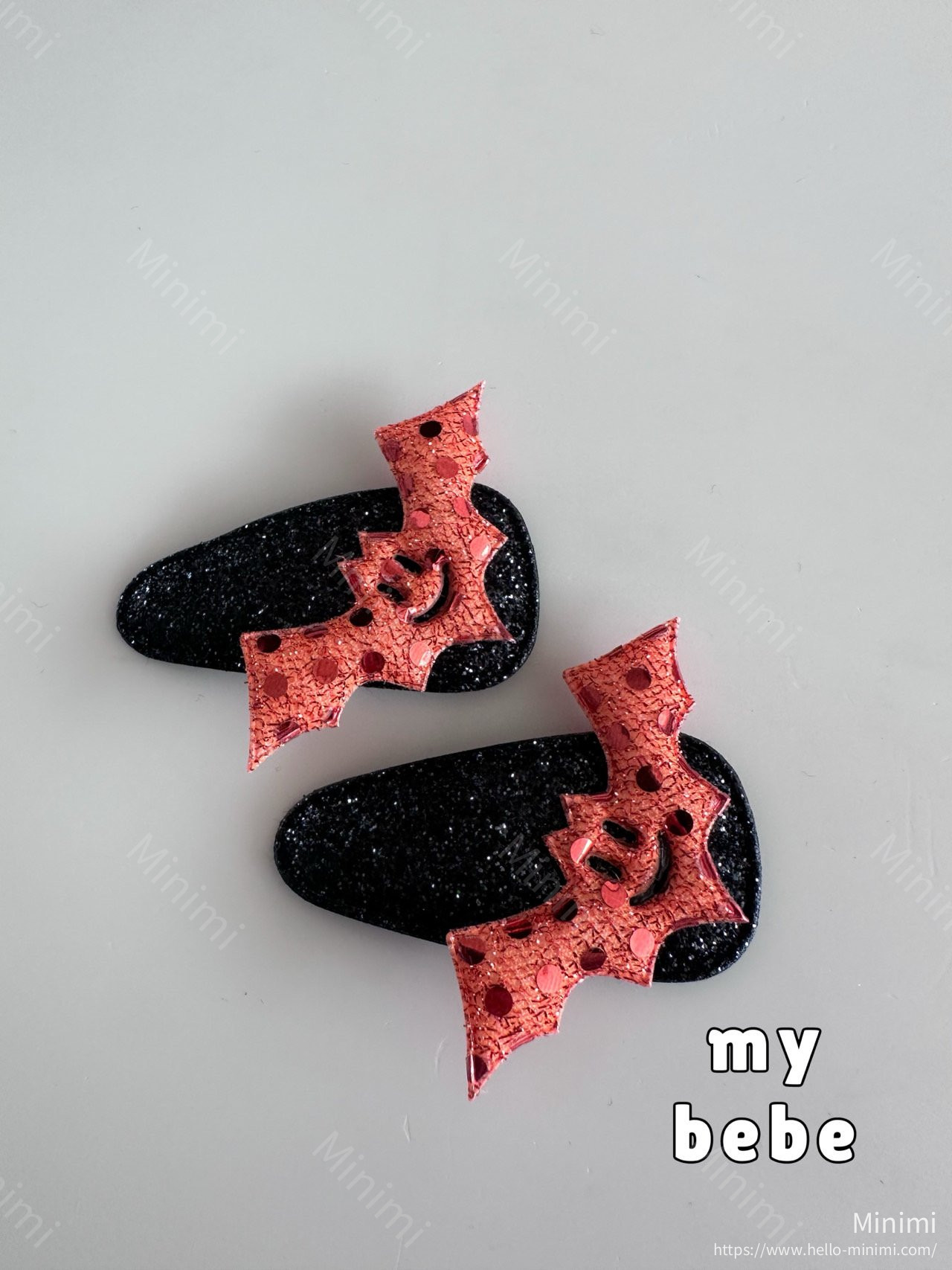my_bébé Halloween Bat Hairpin Set 細節圖 4