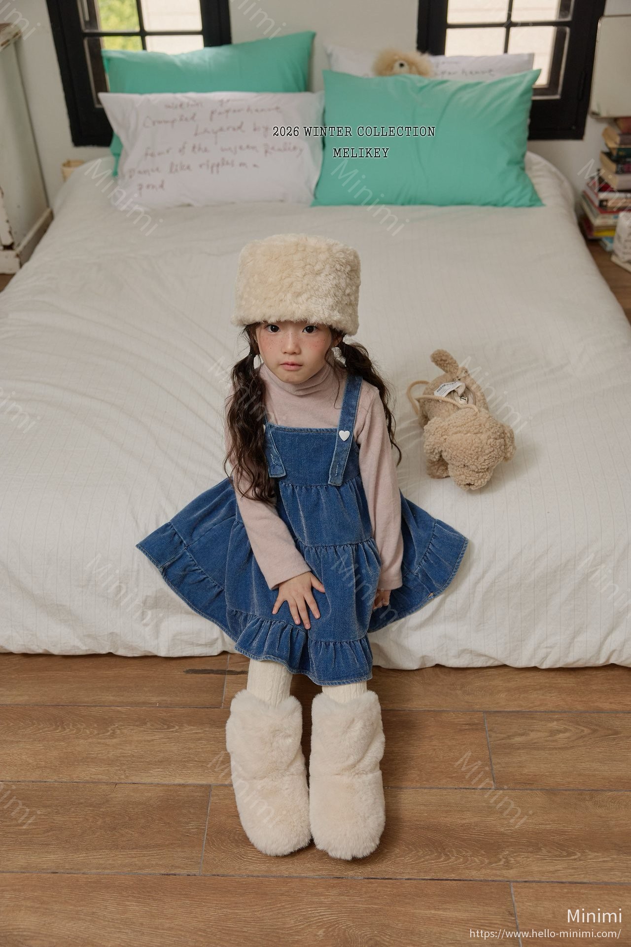 Melikey Tiered Velvet Denim Dress 細節圖 15
