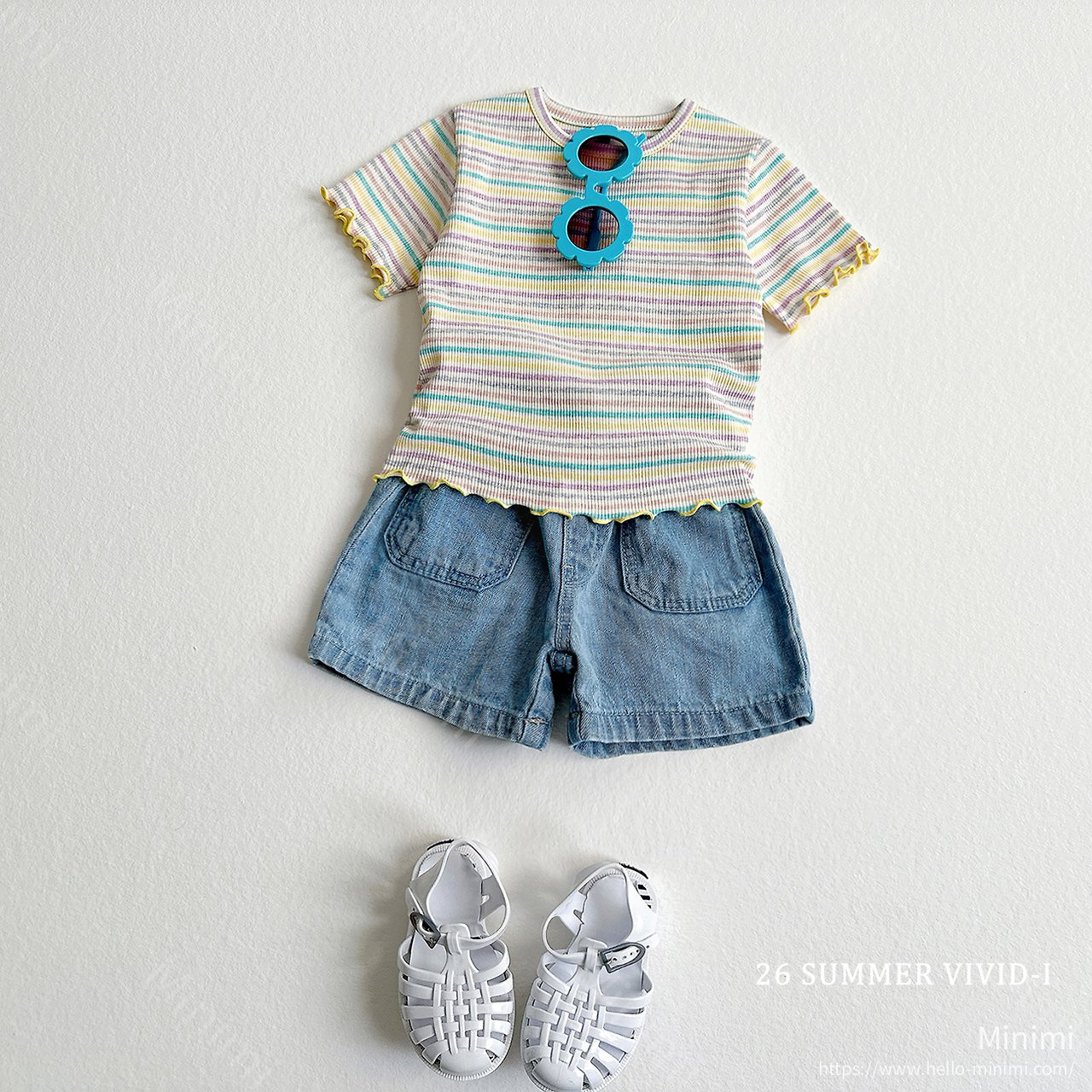 VIVID-I Rainbow Ribbed Fluted T-Shirt 細節圖 7