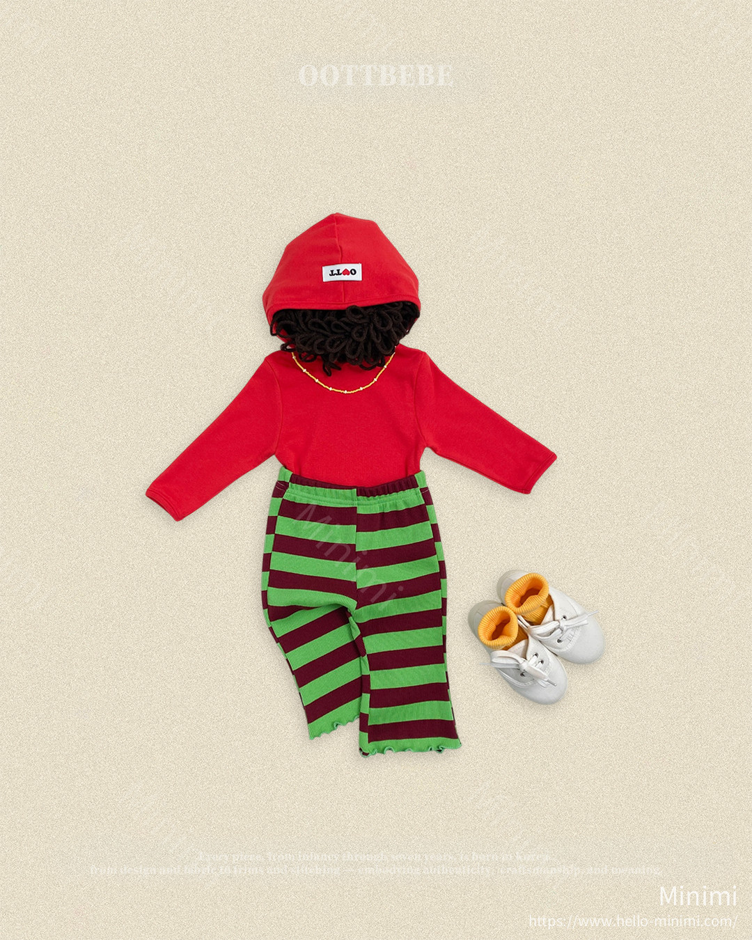 oott bebe Retro Hooded Tight T-shirt 細節圖 1