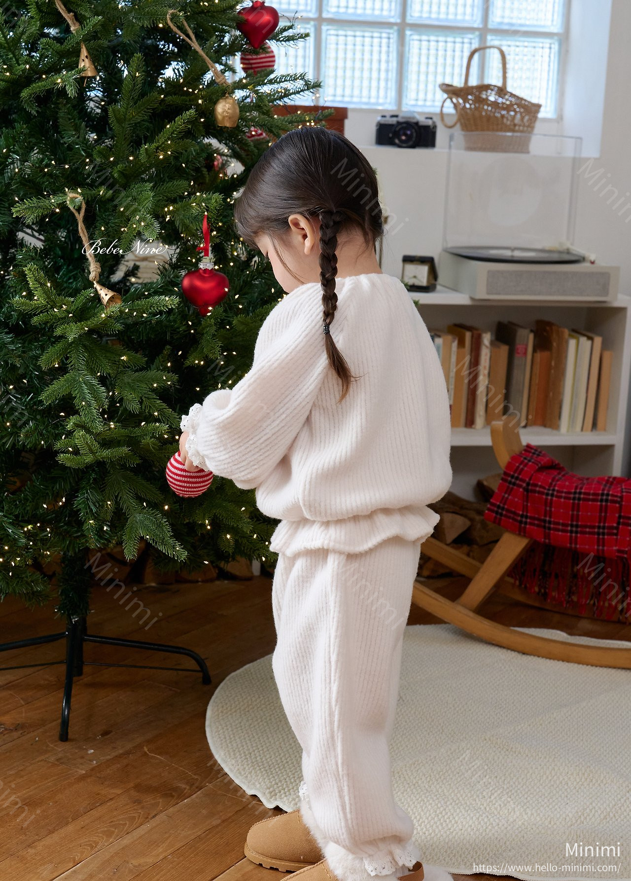 bebe nine Heart Brushed-Lining Frill Top 細節圖 12