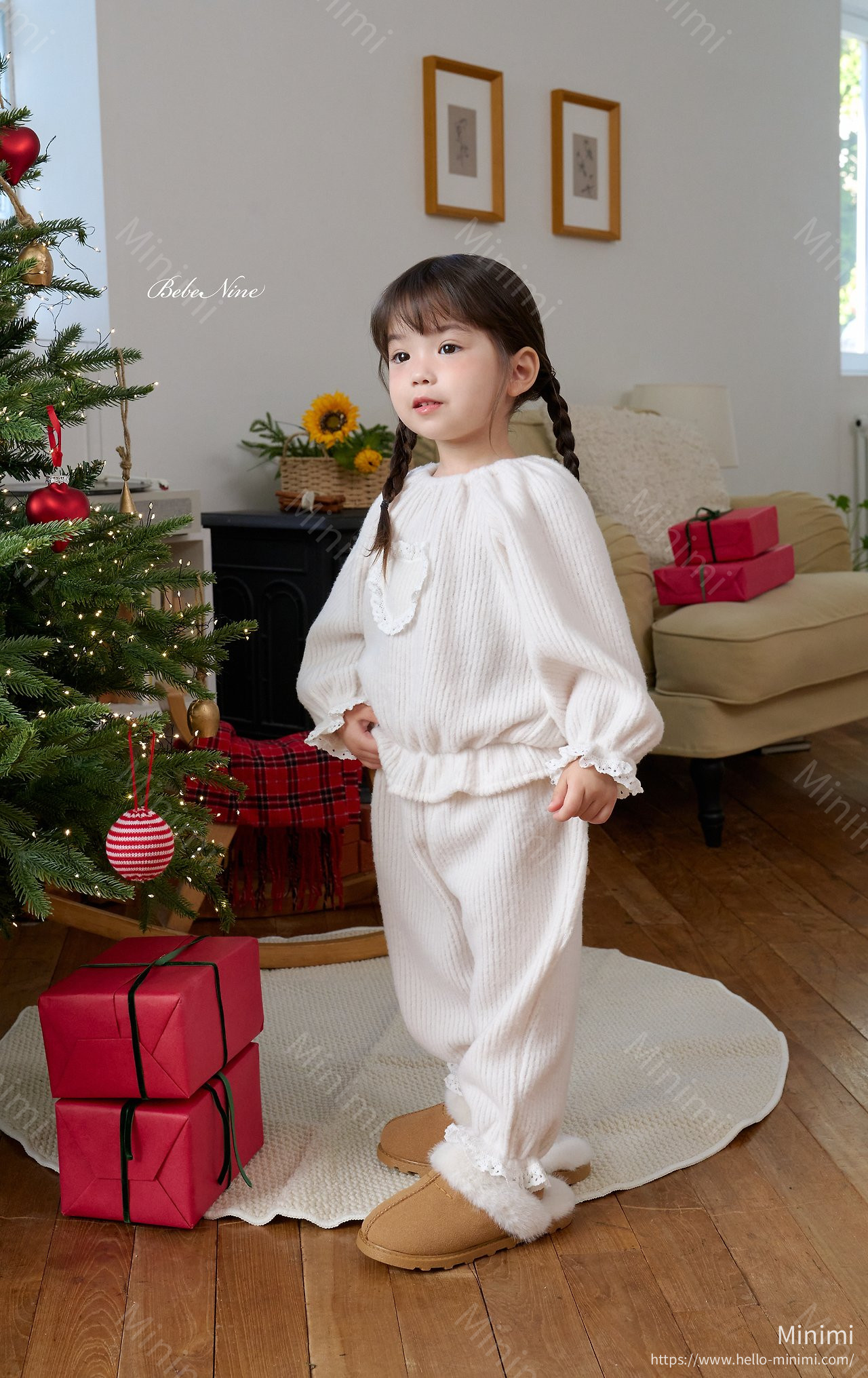 bebe nine Heart Brushed-Lining Frill Pants 細節圖 6