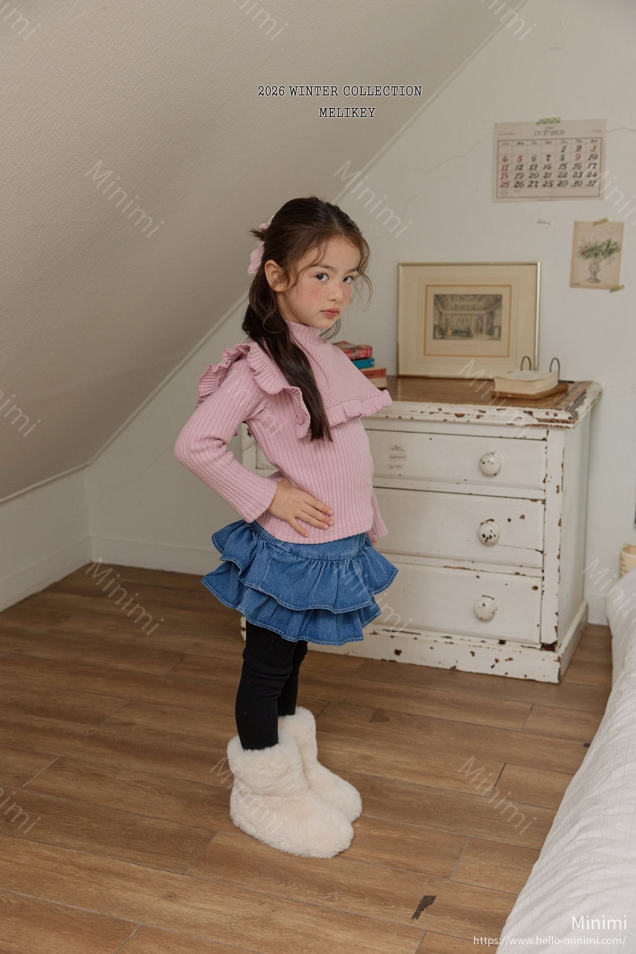 Melikey Denim Tiered Skirt 細節圖 9
