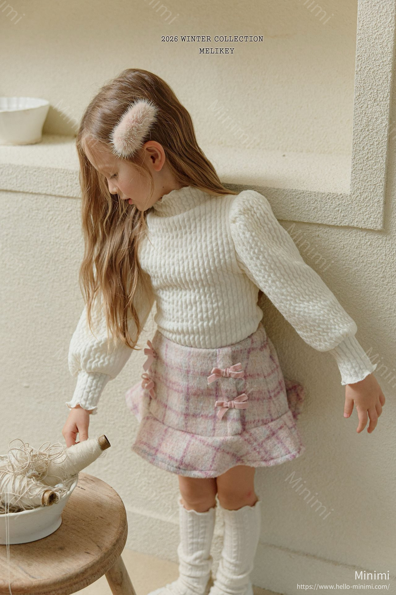 Melikey Check Ribbon Frill Skirt 細節圖 1