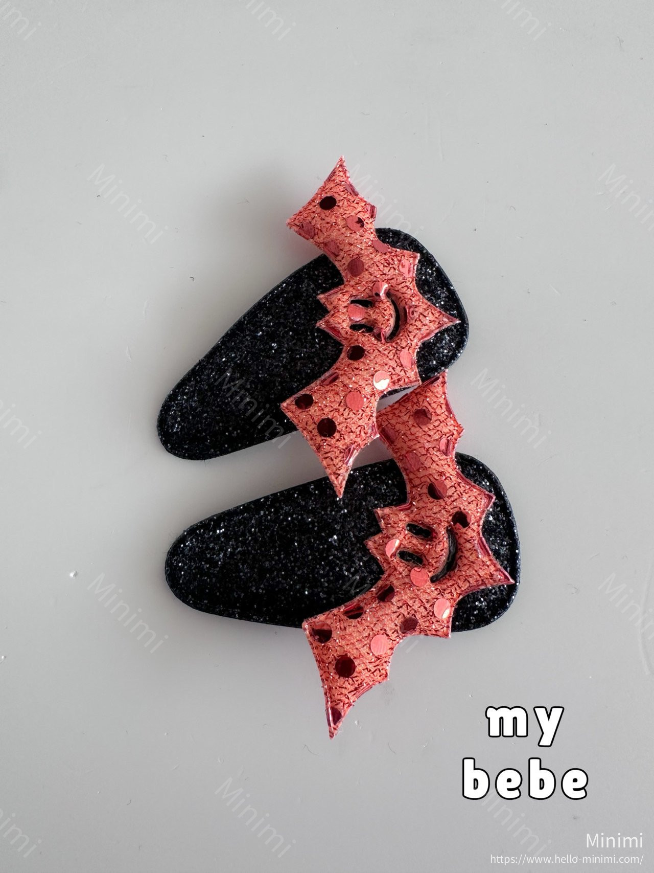 my_bébé Halloween Bat Hairpin Set 細節圖 2