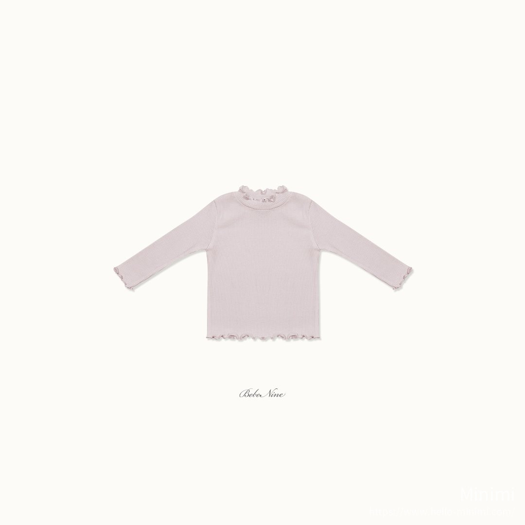 bebe nine Soft Ruffle Rib Tee 細節圖 14
