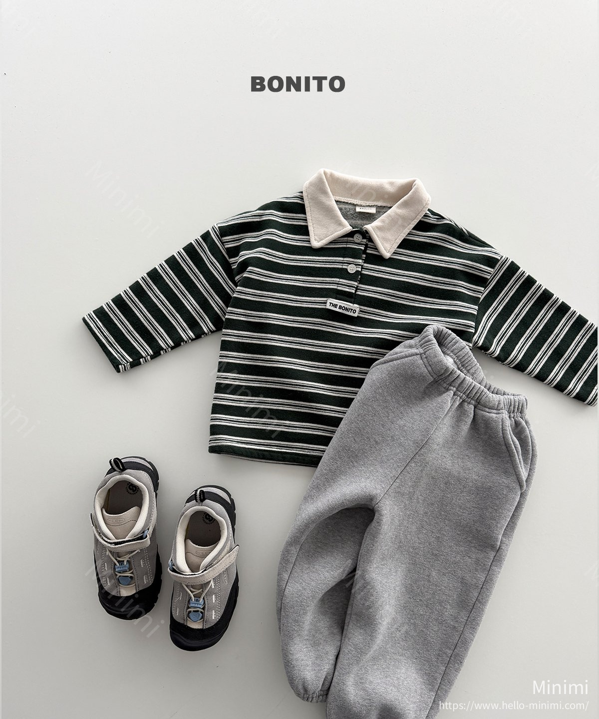 BONITO Stripe Choco Collar Tee 細節圖 3