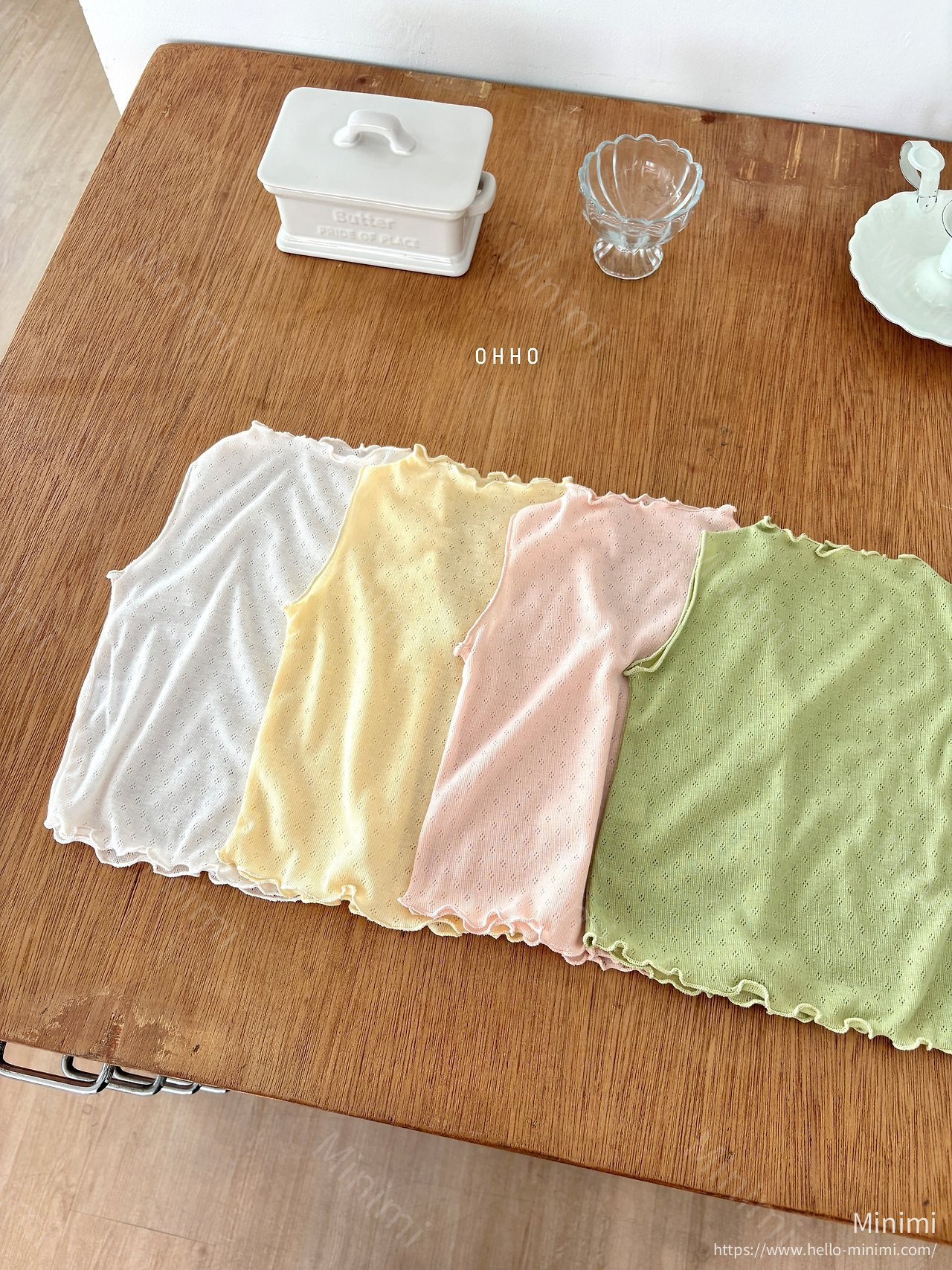 OHHO Eyelet Sleeveless Tee 細節圖 4