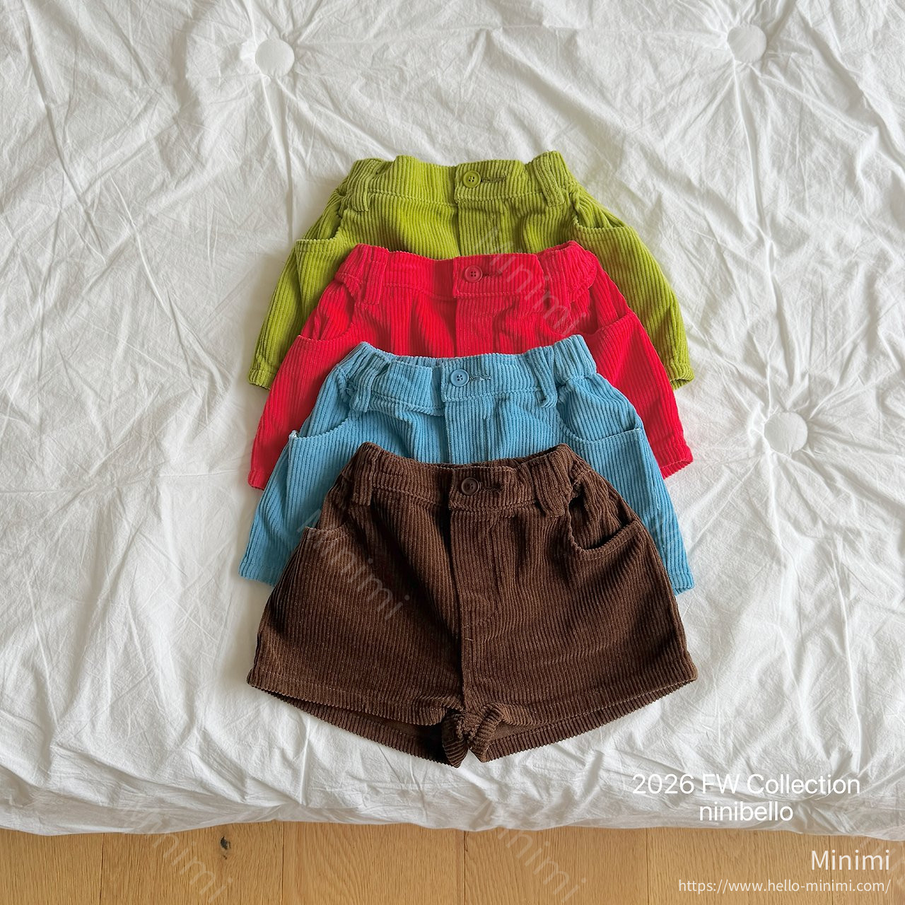 ninibello Peekaboo Corduroy Shorts - 韓國童裝代購主圖
