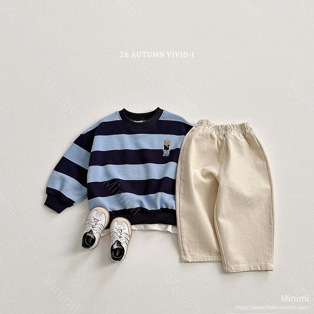 VIVID-I Big Stripe Bear Embroidery Sweatshirt 細節圖 10