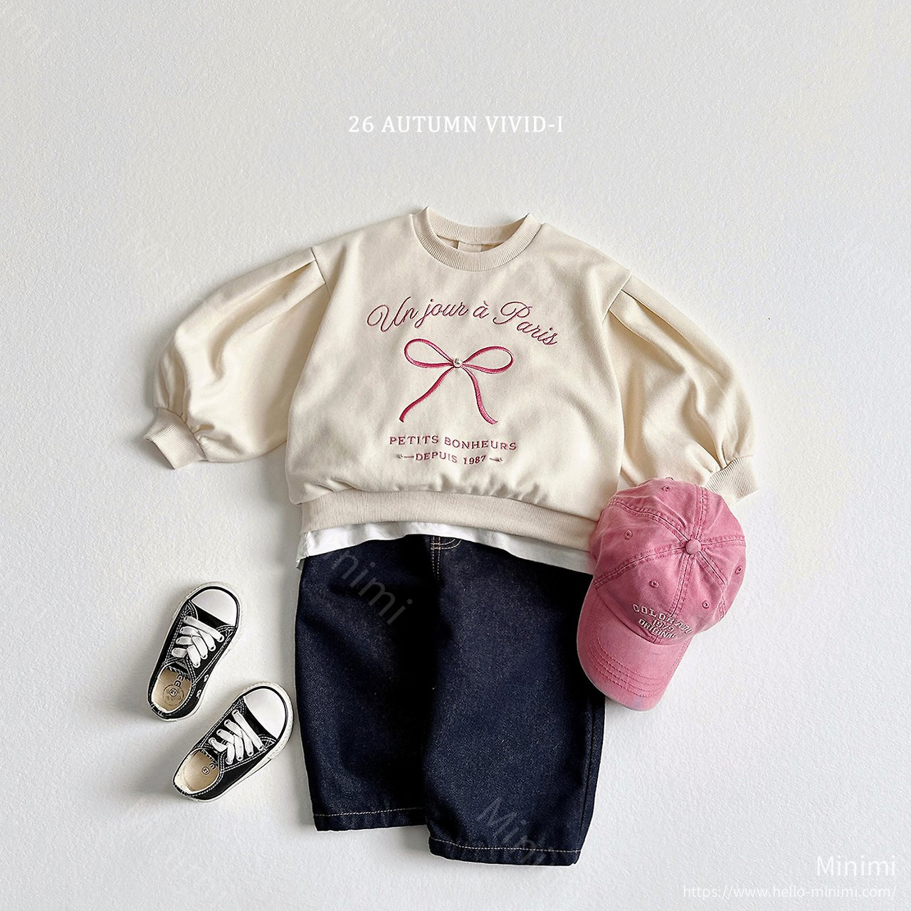 VIVID-I Ribbon Pearl Puff Sweatshirt 細節圖 11
