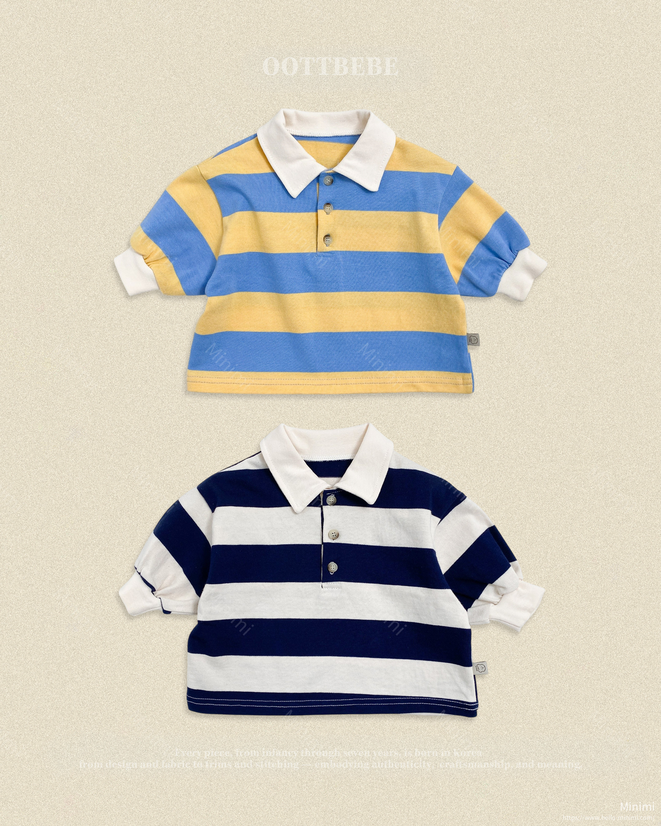 oott bebe Play Rugby Collar T-shirt - 韓國童裝代購主圖