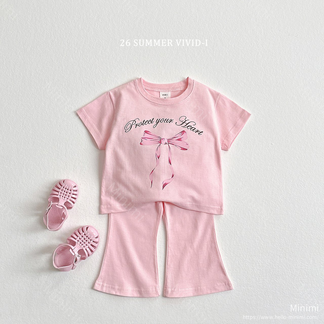 VIVID-I Ribbon Flared T-Shirt Set 細節圖 2