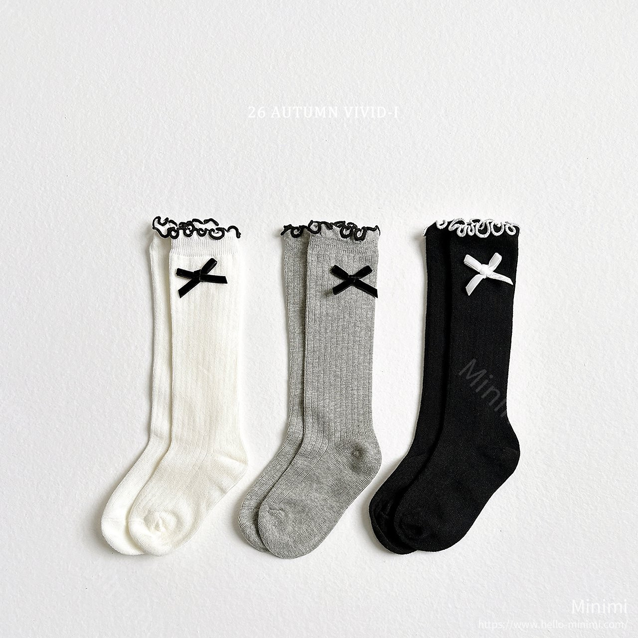 Ribbon Ruffle Knee Socks