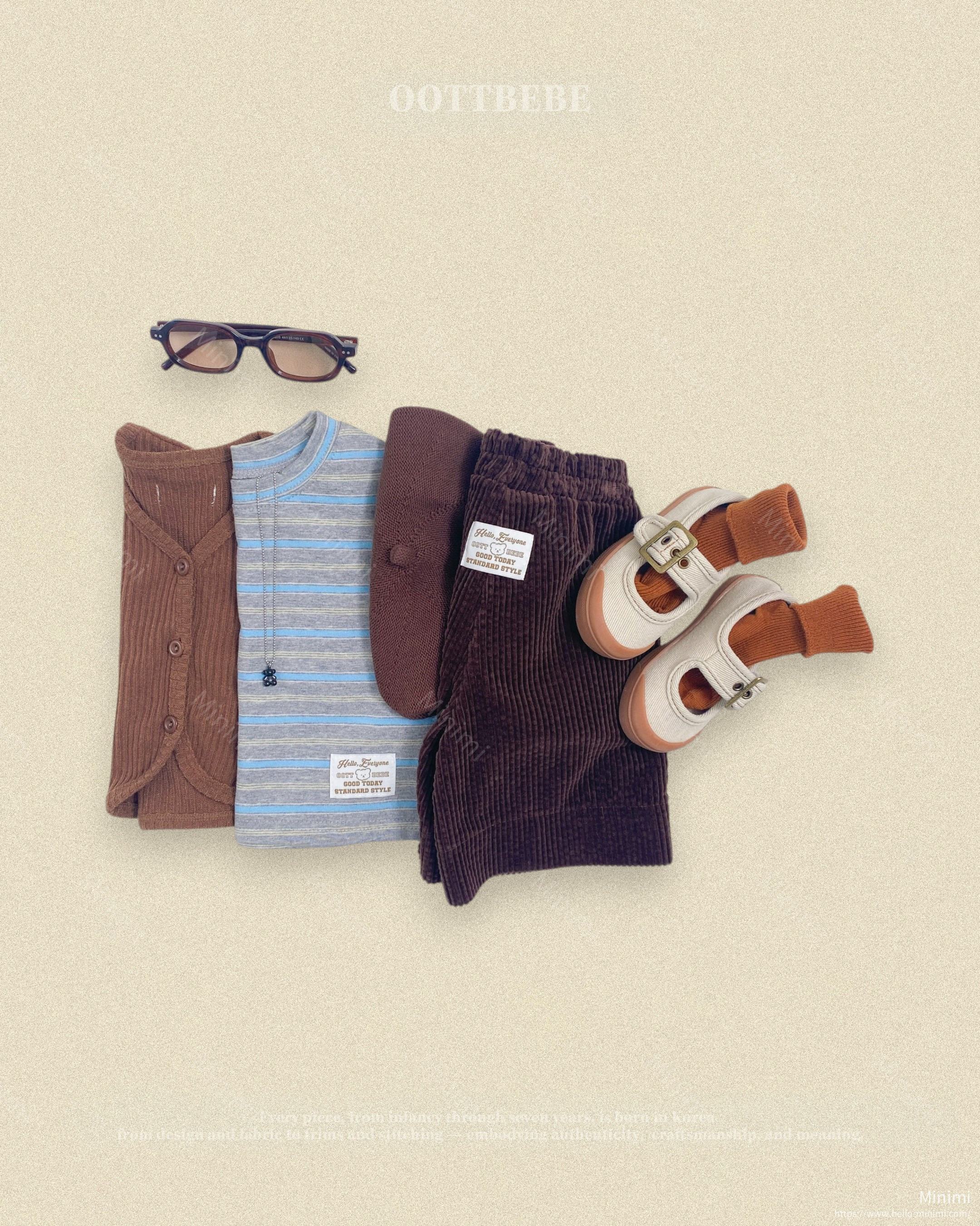 oott bebe Tomboy Ribbed T-shirt (Kids) 細節圖 7