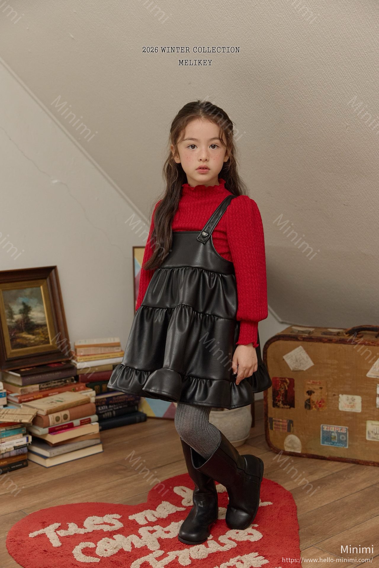 Melikey Chic Leather Tiered Dress 細節圖 12