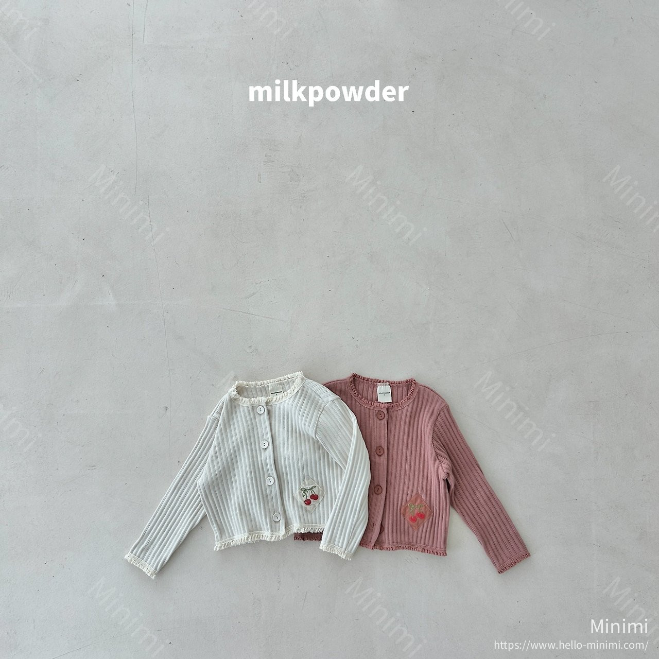 milkpowder Cherry Cardigan - 韓國童裝代購主圖