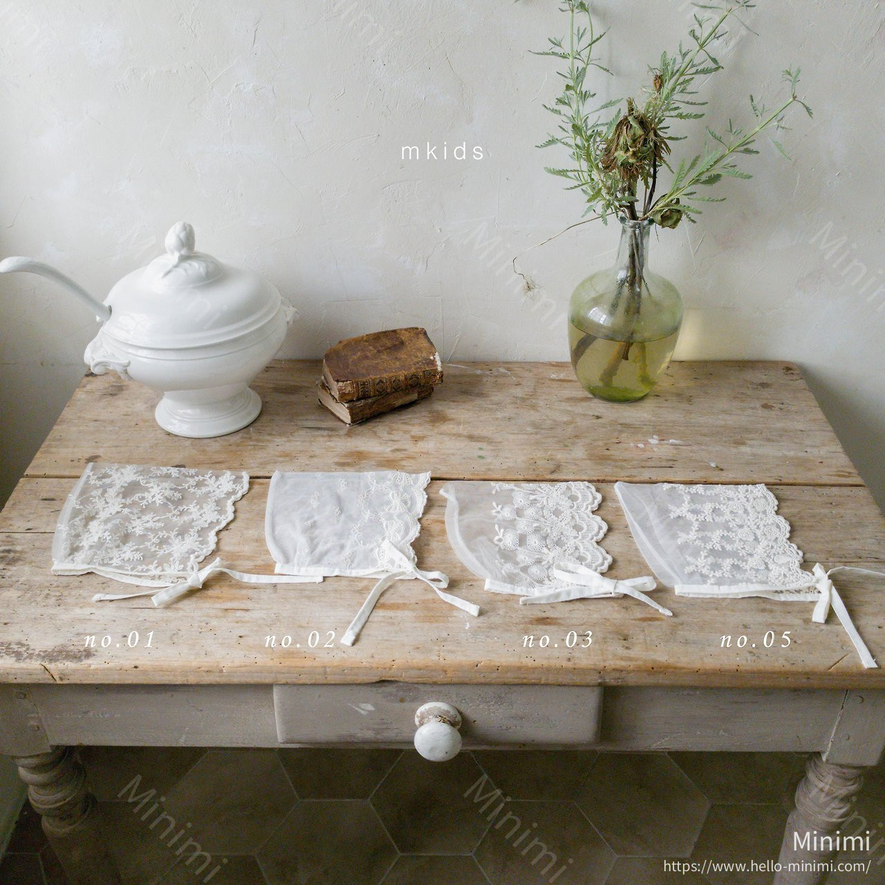 mkids Chocolat Lace Bonnet 細節圖 1