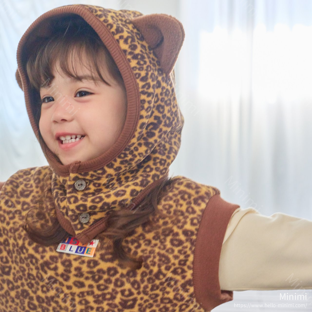 1st BLUE Leopard Warmer Hat 細節圖 6