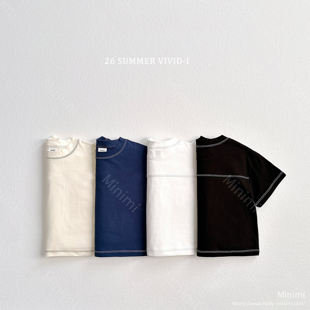 VIVID-I Slit Stitch T-Shirt - 韓國童裝代購主圖