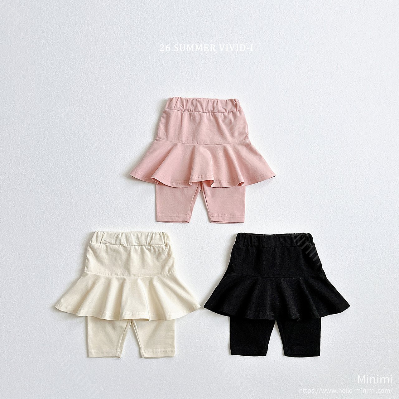 VIVID-I Madeleine Mid-Length Skirt Leggings - 韓國童裝代購主圖