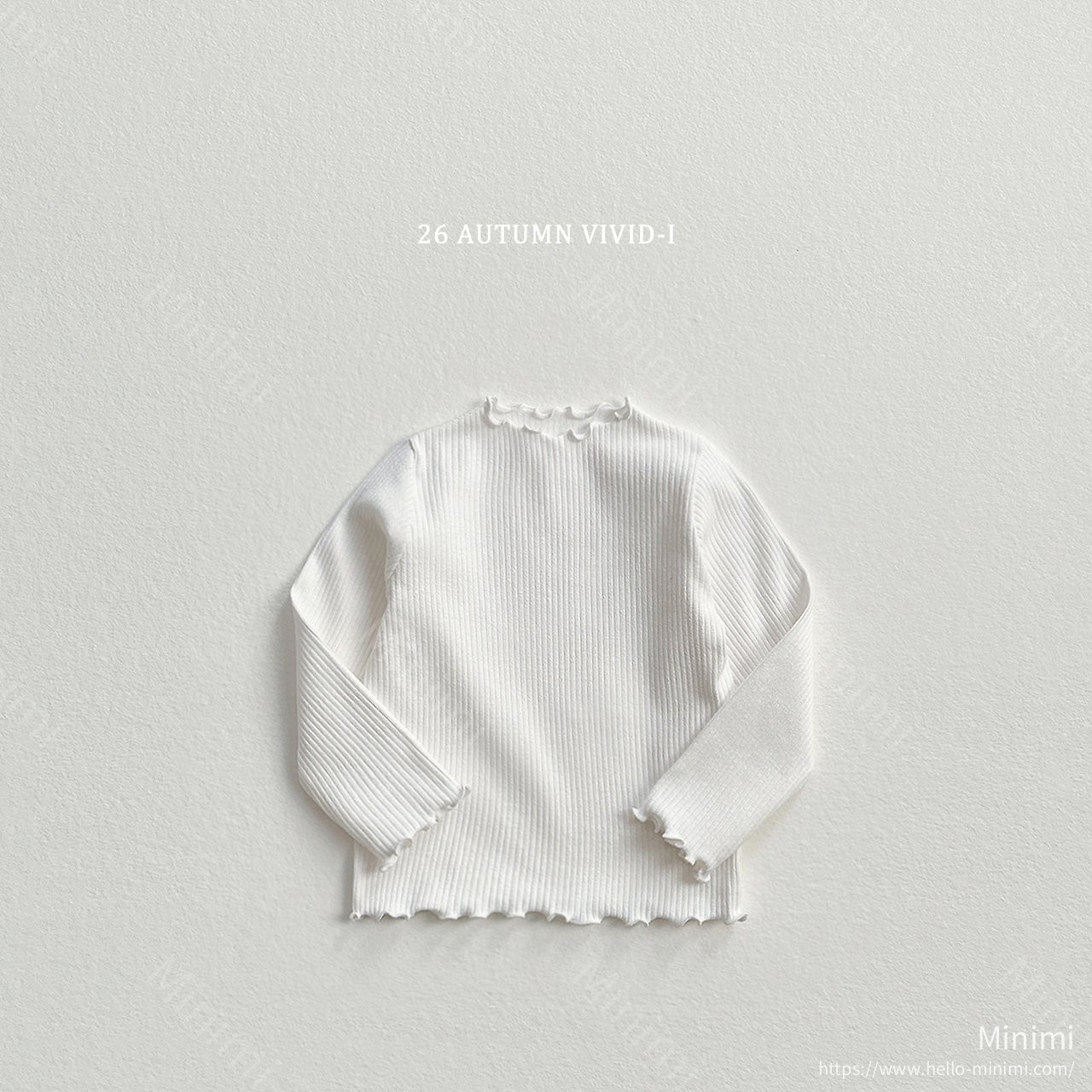 VIVID-I Soft Ribbed Ruffle T-shirt 細節圖 2