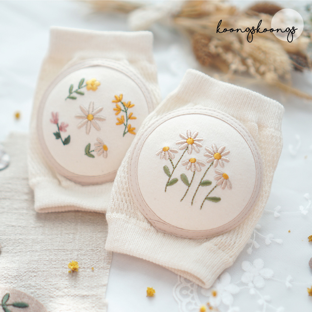 [Knee Pads] Cozy Flower Organic Baby Knee Pads