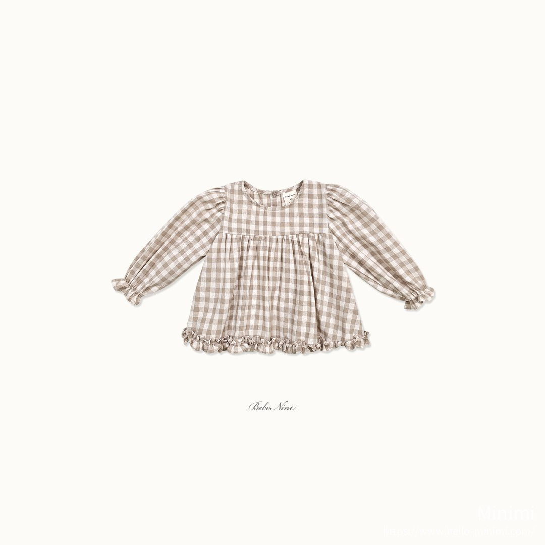 bebe nine Lucy Check Blouse 細節圖 16