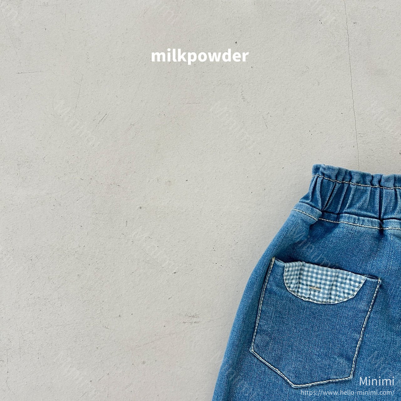 milkpowder Chex Denim Pants 細節圖 7