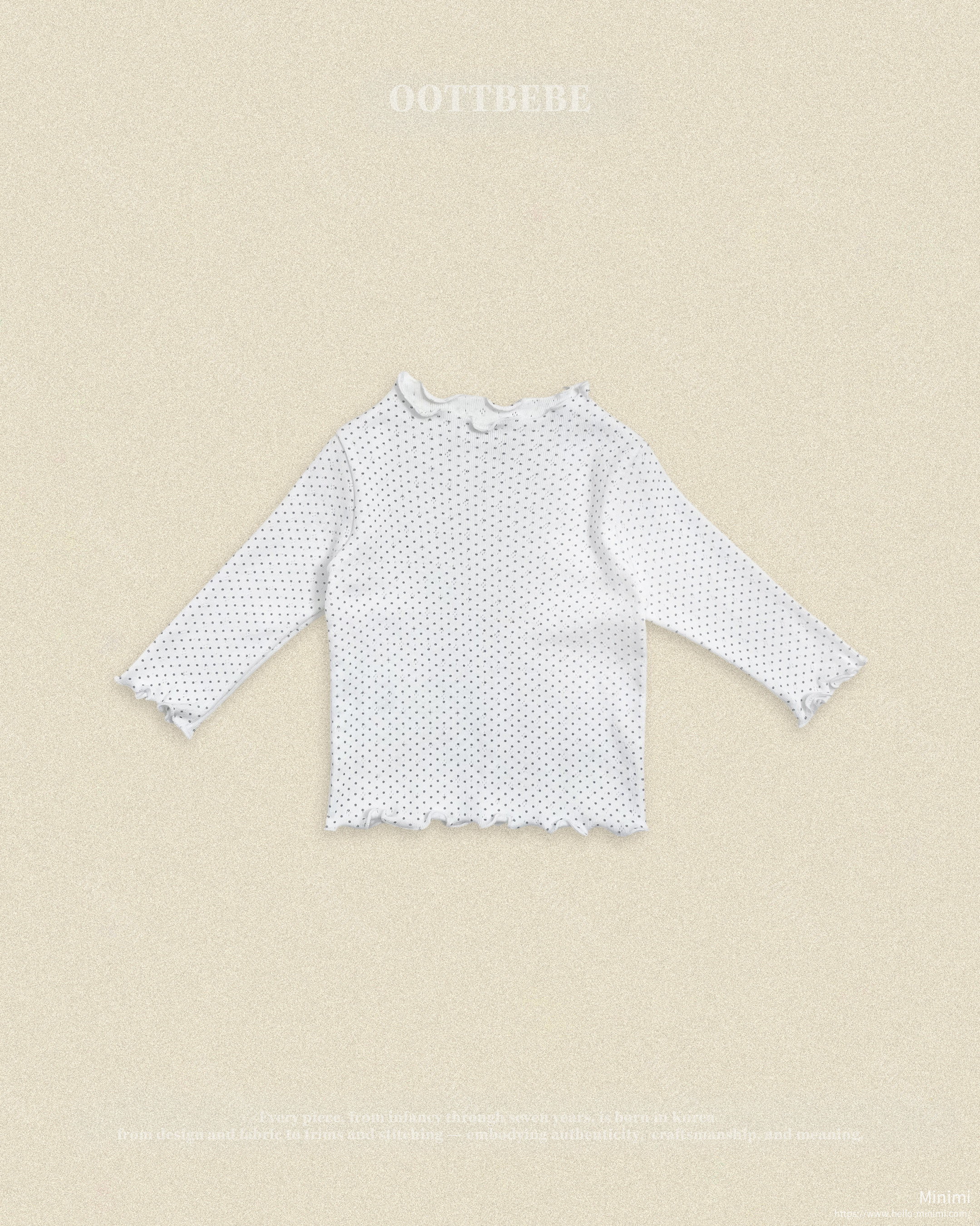 oott bebe Dot Ruffle T-shirt 細節圖 3