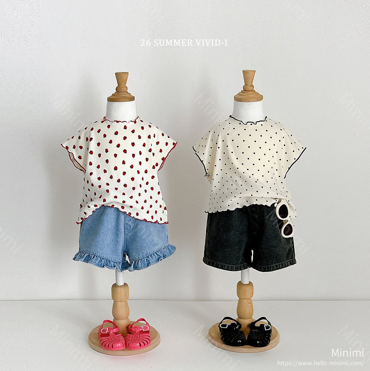 VIVID-I Strawberry Dot Fluted T-Shirt 細節圖 19