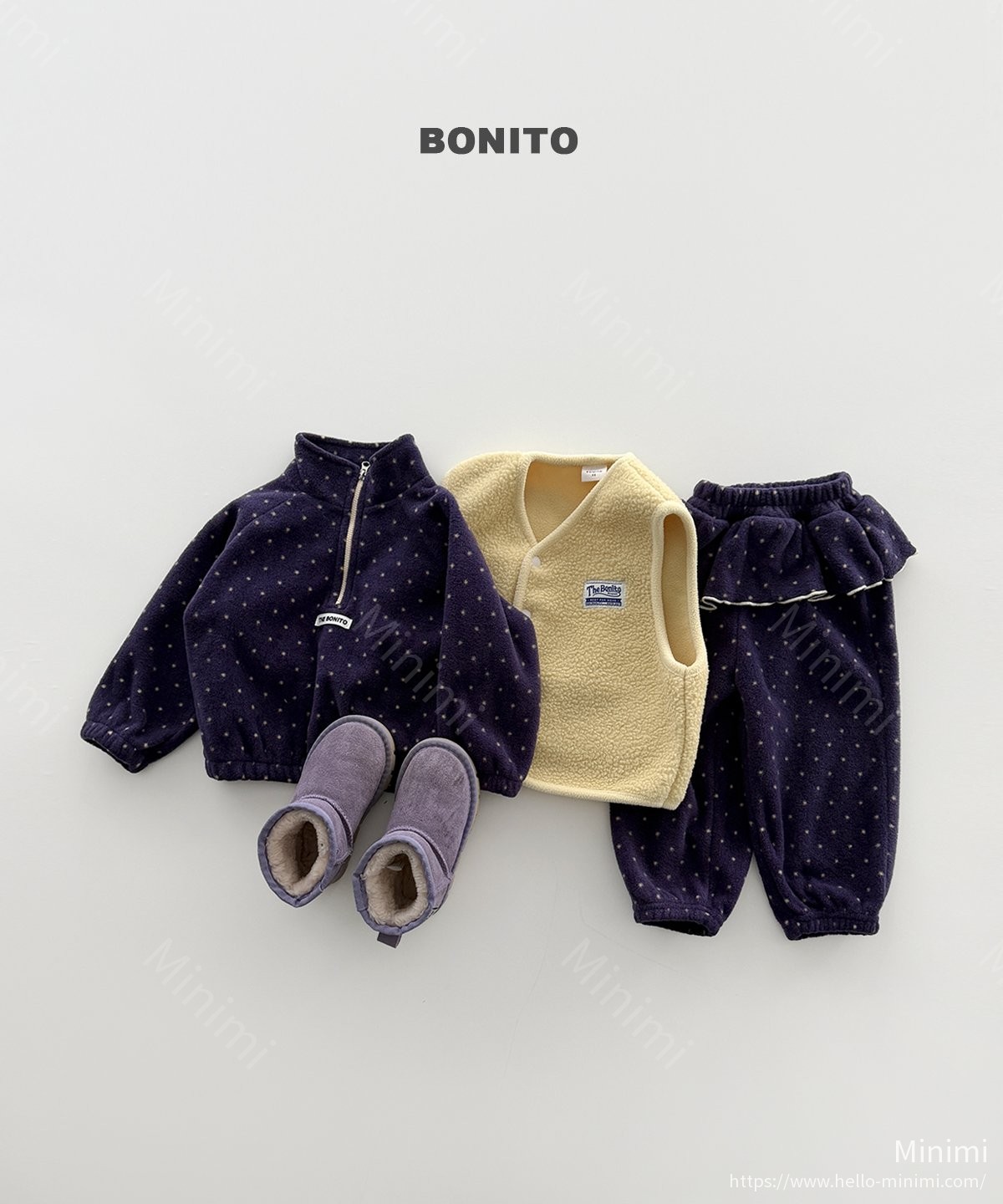 BONITO Dot Frill Half-Zip Set 細節圖 8
