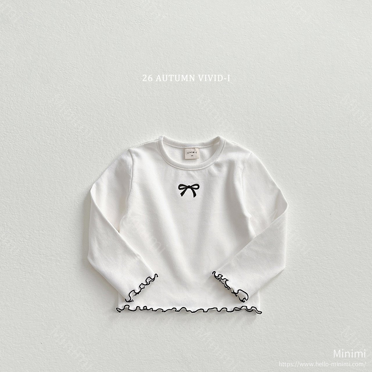 VIVID-I Ribbon Span Ruffle T-shirt 細節圖 2
